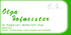 olga hofmeister business card
